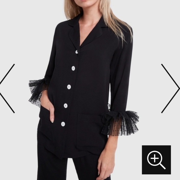 NWT SLEEPER ARLEKINO POLKA DOT TULLE TRIM TOP - Picture 2 of 13